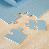 エレガントフローラアクセント付きフクロウのアート – ソフトピンク ジグソーパズル (側面)