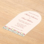 エレガントフローラアクリル結婚式招待状 アクリル招待状 (レイダウン)