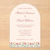 エレガントフローラアクリル結婚式招待状 アクリル招待状 (正面)