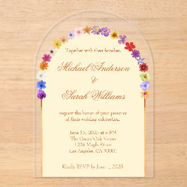 エレガントフローラアクリル結婚式招待状 アクリル招待状