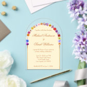 エレガントフローラアクリル結婚式招待状 アクリル招待状 (インサイチュ (ウェディング))