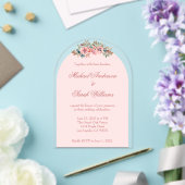 エレガントフローラアクリル結婚式招待状 アクリル招待状 (インサイチュ (ウェディング))