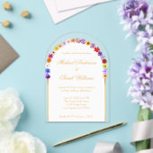 エレガントフローラアクリル結婚式招待状 アクリル招待状 (インサイチュ (ウェディング))