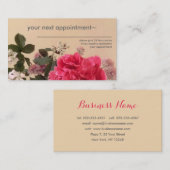 エレガントフローラアポイントメント名刺 予約カード (正面/裏面)