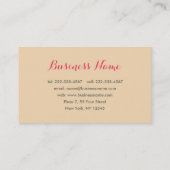 エレガントフローラアポイントメント名刺 予約カード (裏面)