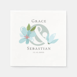 エレガントフローラアンパ結婚サンド スタンダードカクテルナプキン