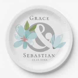 エレガントフローラアンパ結婚サンド ペーパープレート