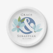 エレガントフローラアンパ結婚サンド ペーパープレート (正面)
