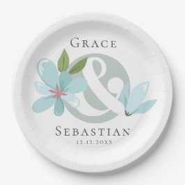 エレガントフローラアンパ結婚サンド ペーパープレート