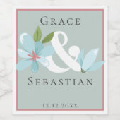 エレガントフローラアンパ結婚サンド ワインラベル (シングルラベル)