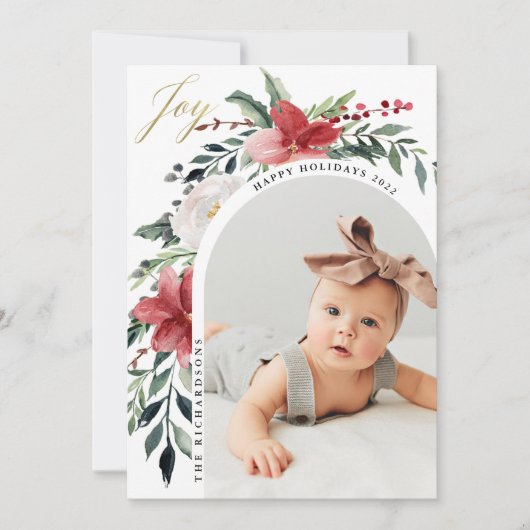 エレガントフローラアーチと写真 シーズンカード (正面)