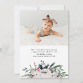 エレガントフローラアーチと写真 シーズンカード (裏面)