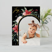 エレガントフローラアーチと写真 箔シーズンカード (立ち正面)