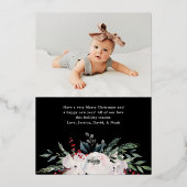 エレガントフローラアーチと写真 箔シーズンカード (裏面)