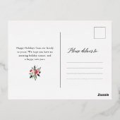 エレガントフローラアーチと写真 箔シーズンポストカード (裏面)