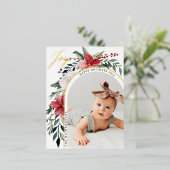 エレガントフローラアーチと写真 箔シーズンポストカード (立ち正面)