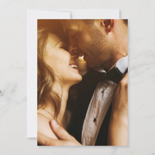 エレガントフローラアーチスクリプトロマンチック結婚写真 (裏面)