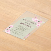 エレガントフローラアーチ夏バチェロレッテ アクリル招待状 (レイダウン)