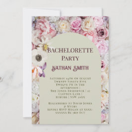 エレガントフローラアーチ夏バチェロレッテ 招待状
