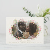 エレガントフローラアーチ春の結婚式写真QRコード セーブザデート (スタンド正面)