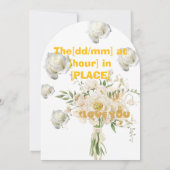 エレガントフローラアーチ結婚式招待状カード 招待状 (裏面)