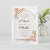 エレガントフローラアーチ結婚式招待状 招待状 (スタンド正面)