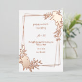 エレガントフローラアーチ結婚式招待状 | 箔招待状 (立ち正面)