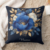 エレガントフローラアートワーク クッション (ブランケット)