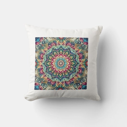 「エレガントフローラアート」 クッション (正面)