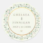 エレガントフローラア結婚チ ラウンドシール (正面)