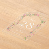 エレガントフローラア結婚ーチのアクリル系表番号 アクリル招待状 (レイダウン)