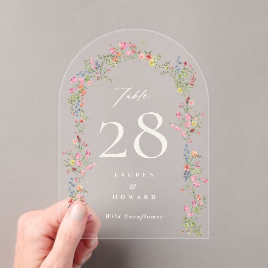 エレガントフローラア結婚ーチのアクリル系表番号 アクリル招待状 (インサイチュ (ポータブル))