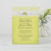 エレガントフローライエローリボンシャワー招待状 招待状 (スタンド正面)