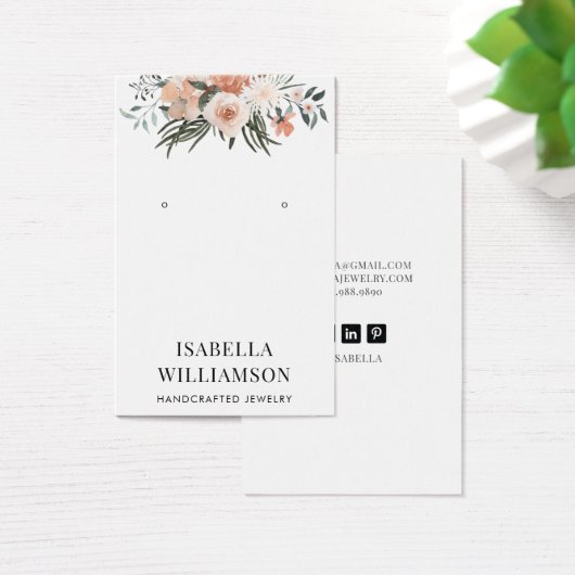 エレガントフローライヤリングジュエリー表示カード (デスク)