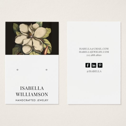 エレガントフローライヤリングジュエリー表示カード (正面&裏面)