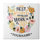 エレガントフローラインスピレーション動機引用文 タイル (正面)