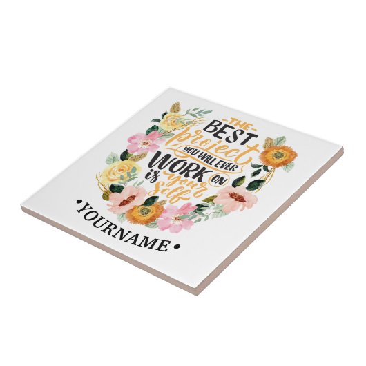 エレガントフローラインスピレーション動機引用文 タイル (側面)