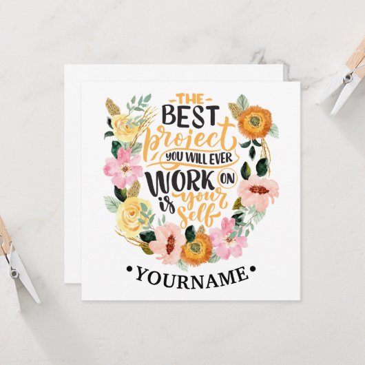 エレガントフローラインスピレーション動機引用文 招待状 (正面/裏面インサイチュ)