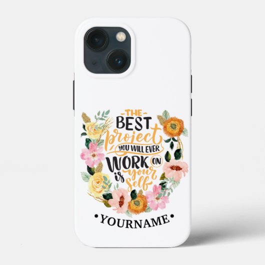 エレガントフローラインスピレーション動機引用文 Case-Mate iPhoneケース (裏面)
