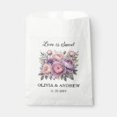 エレガントフローラインソフトパステル結婚式の引き出物バッグ フェイバーバッグ (正面)