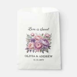 エレガントフローラインソフトパステル結婚式の引き出物バッグ フェイバーバッグ