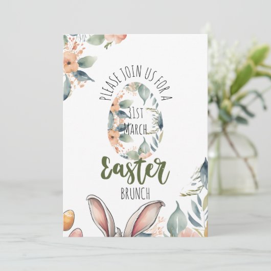 エレガントフローライースターお祝い 招待状 (スタンド正面)