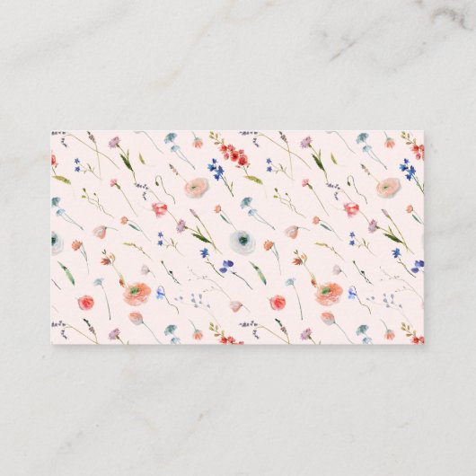 エレガントフローラウィングウェルブライダルシャワー エンクロージャーカード (裏面)