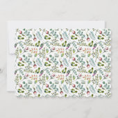 エレガントフローラウェディングRSVPデザイン 招待状 (裏面)