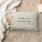 エレガントフローラオースティンプライド及び偏見引用文 ランバークッション (ブランケット)