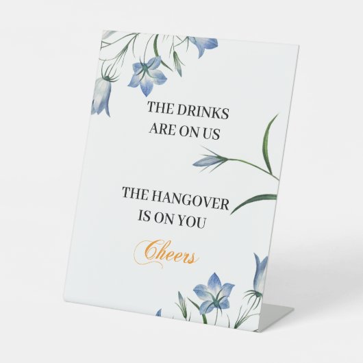 エレガントフローラオープンバー結婚式 台座サイン (正面)