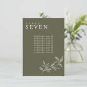 エレガントフローラオ結婚リーブ座席表カード 招待状 (スタンド正面)