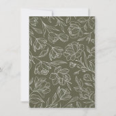 エレガントフローラオ結婚リーブ座席表カード 招待状 (裏面)