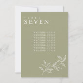 エレガントフローラオ結婚リーブ座席表カード 招待状 (正面)