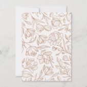 エレガントフローラオ結婚レンジの表番号カード 招待状 (裏面)